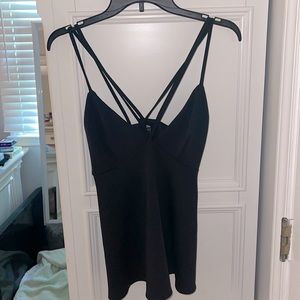 Express Black Strappy Top